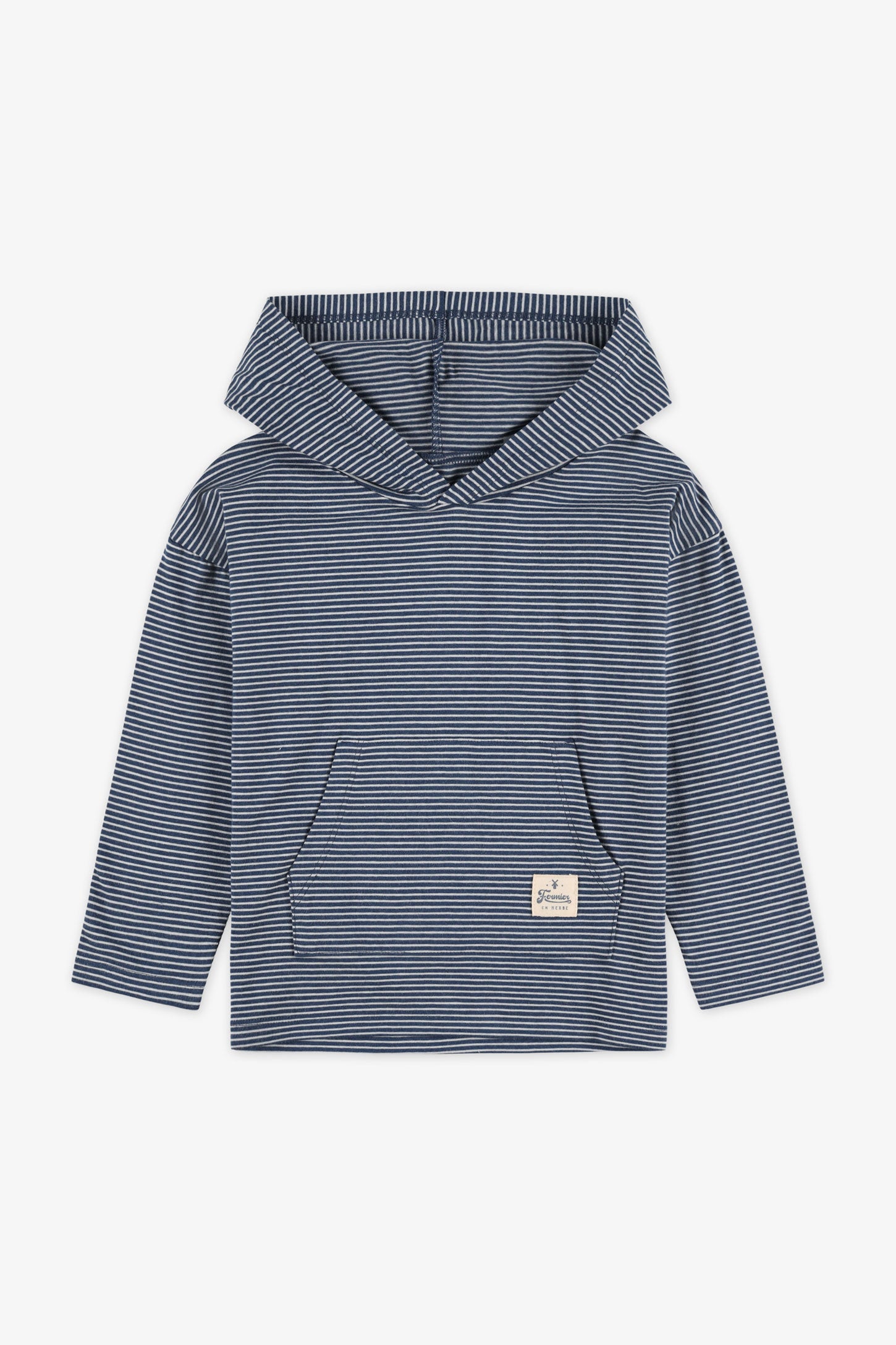 Chandail à capuchon rayé, 2T-3T - Bébé garçon && MARIN/MULTI