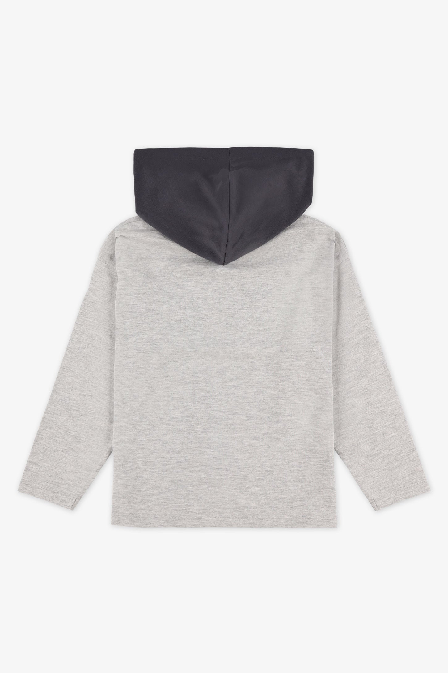 Chandail à capuchon coton - Enfant garçon && MIX GRIS CLAIR