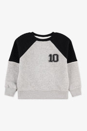 Chandail col rond coton ouaté - Enfant garçon && MIX GRIS CLAIR