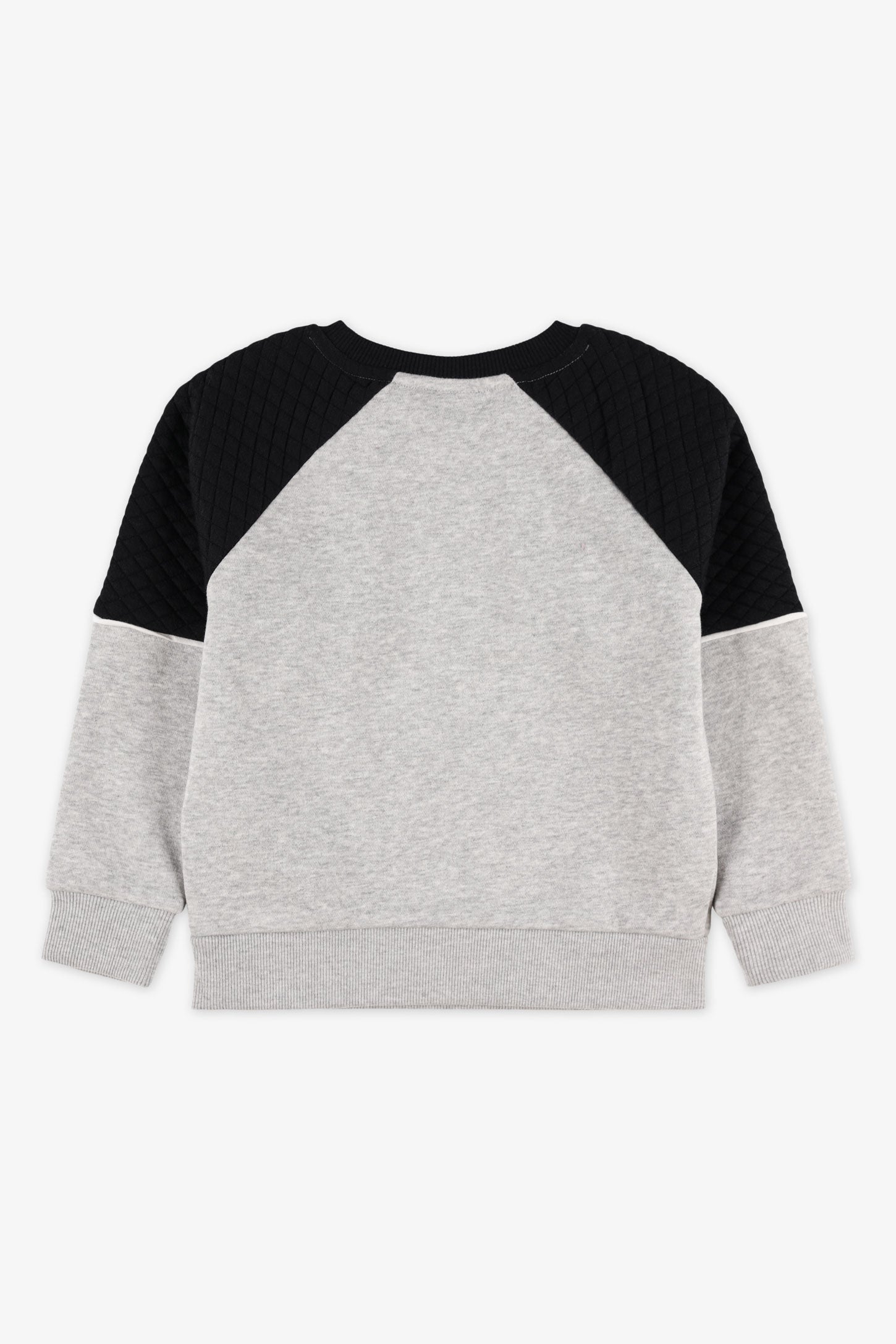 Chandail col rond coton ouaté - Enfant garçon && MIX GRIS CLAIR
