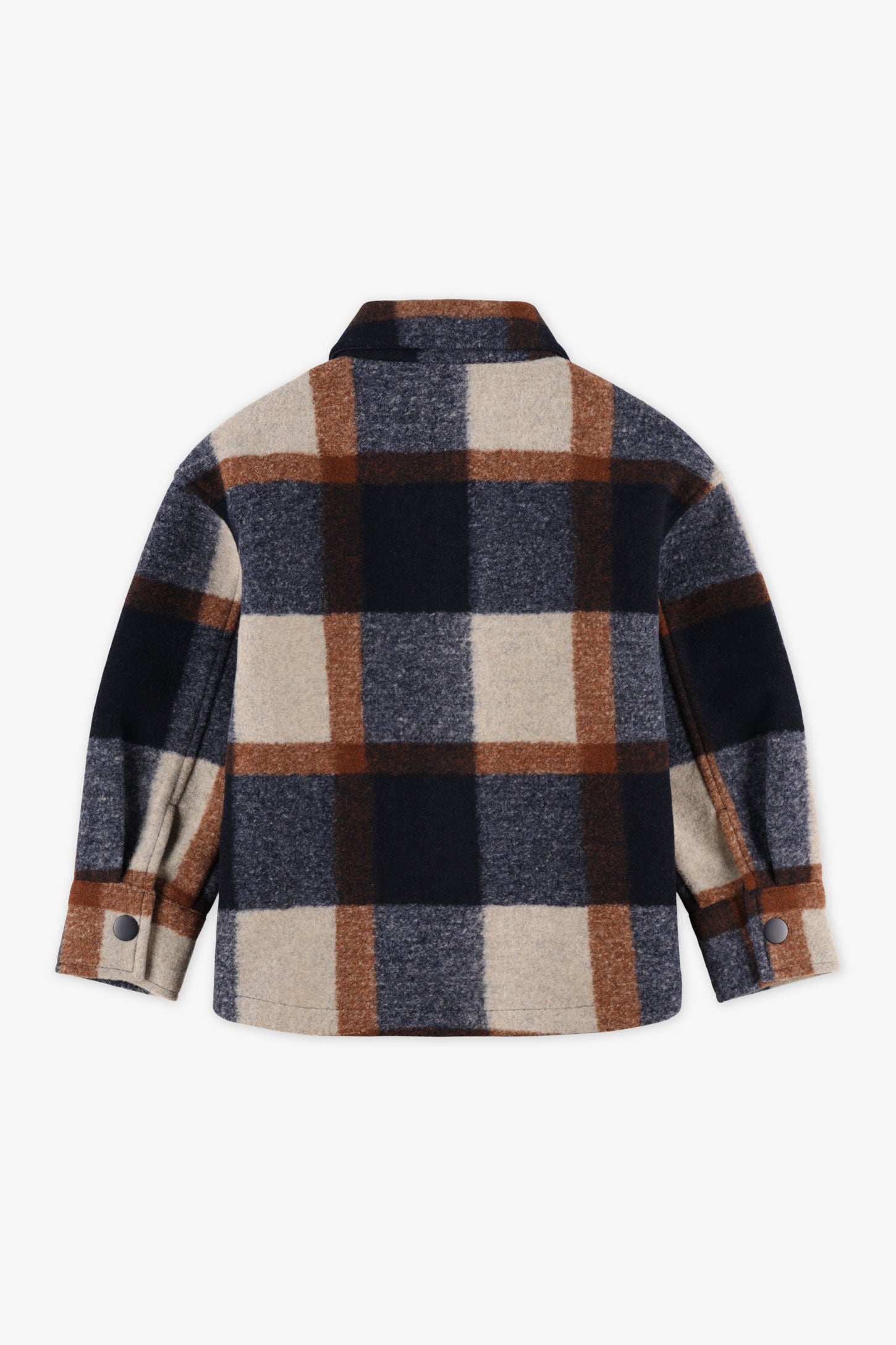 Chemise à manches longues à carreaux - Enfant garçon && MARIN/MULTI