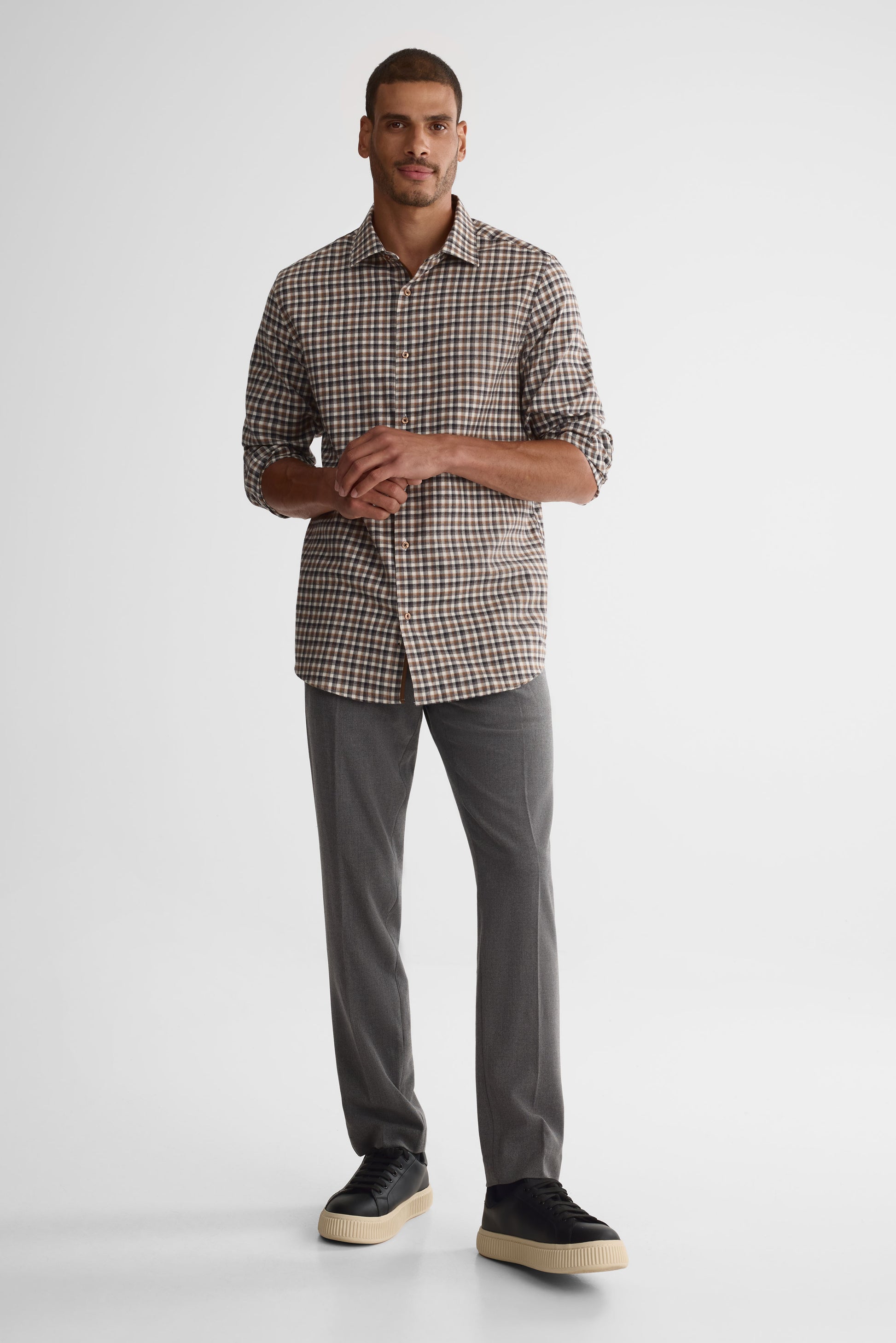 Chemise coupe régulière - Homme && NOIR/MULTI