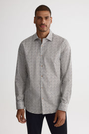 Chemise coupe ajustée - Homme && BEIGE/MULTI