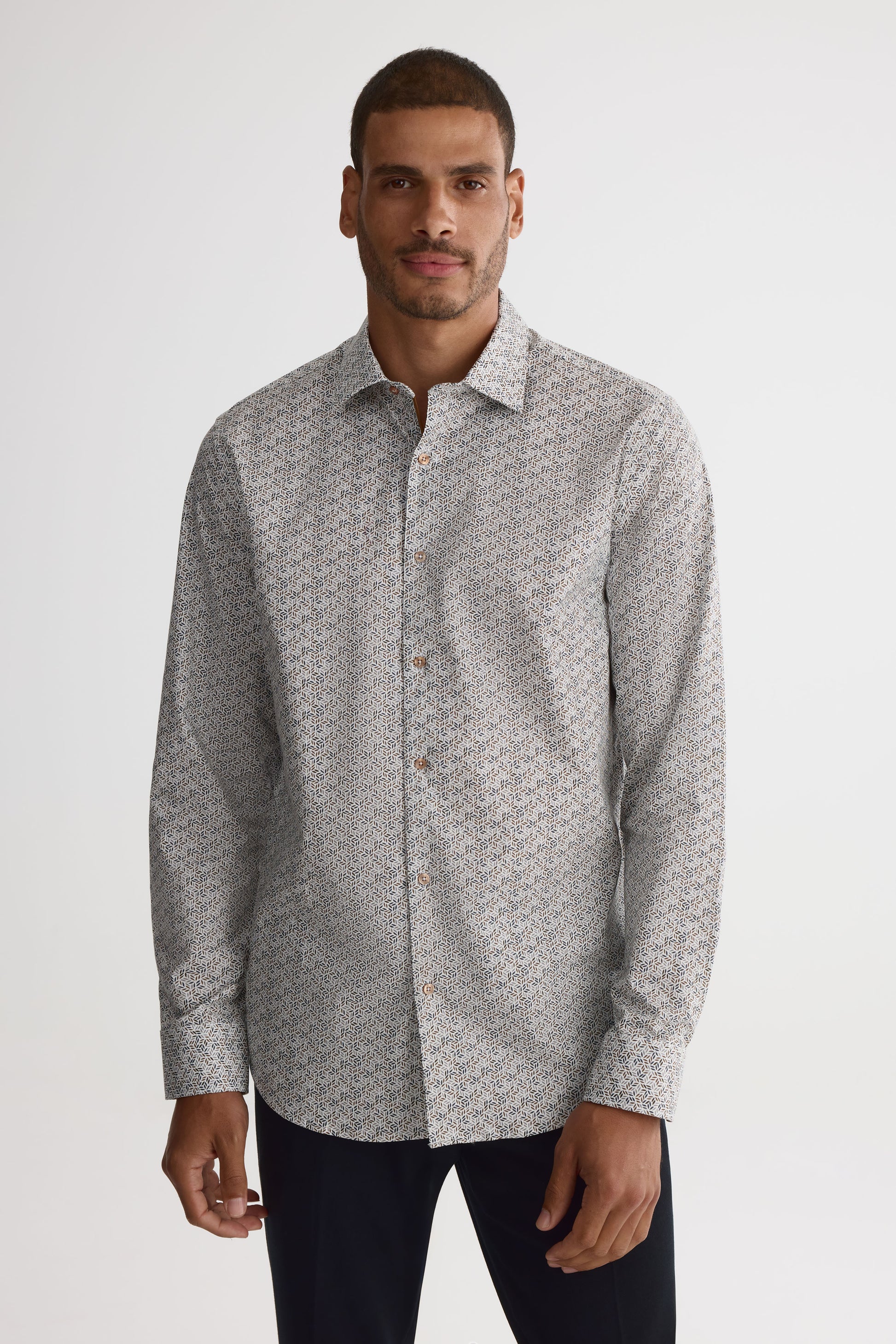 Chemise coupe ajustée - Homme && BEIGE/MULTI