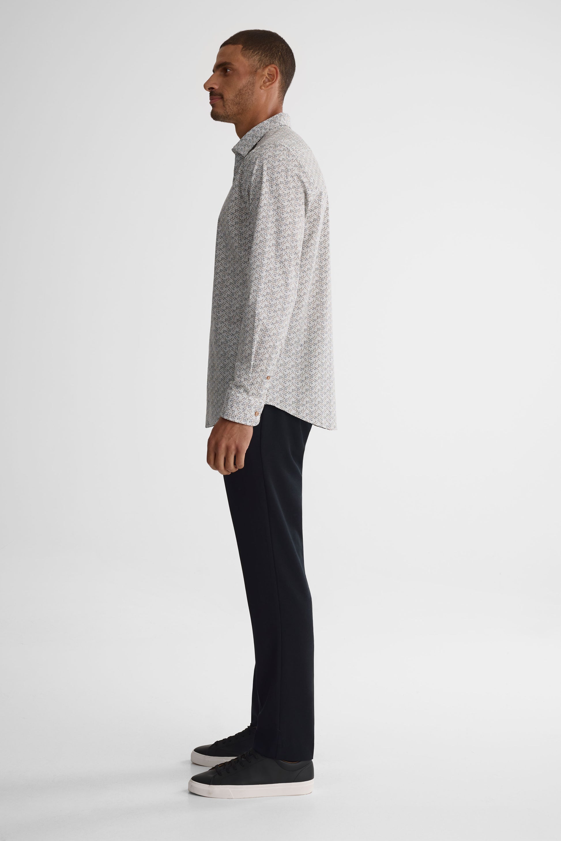 Chemise coupe ajustée - Homme && BEIGE/MULTI