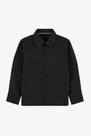 Chemise manches longues en microfibre - Enfant garçon && NOIR