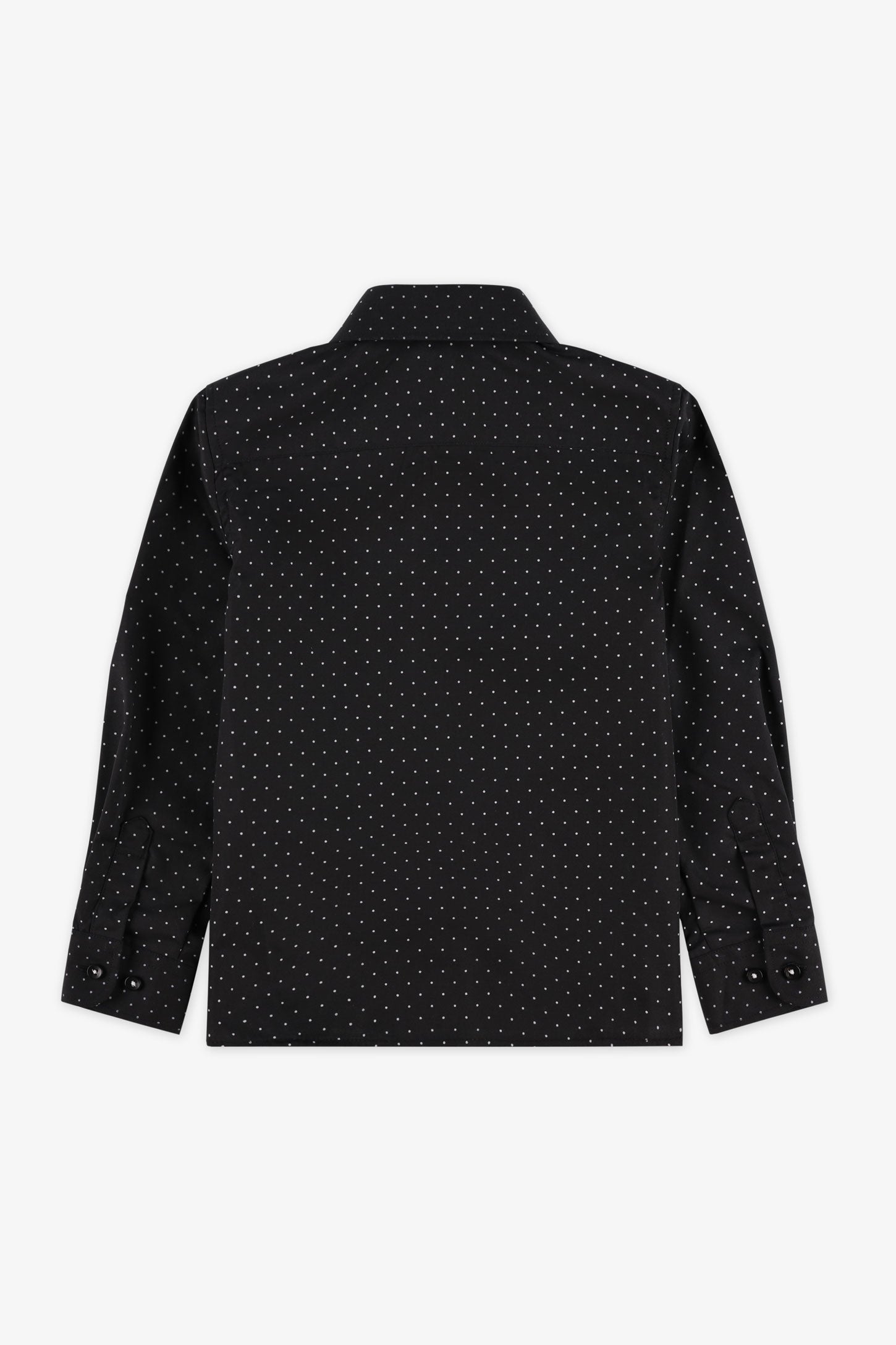 Chemise manches longues en microfibre - Enfant garçon && NOIR