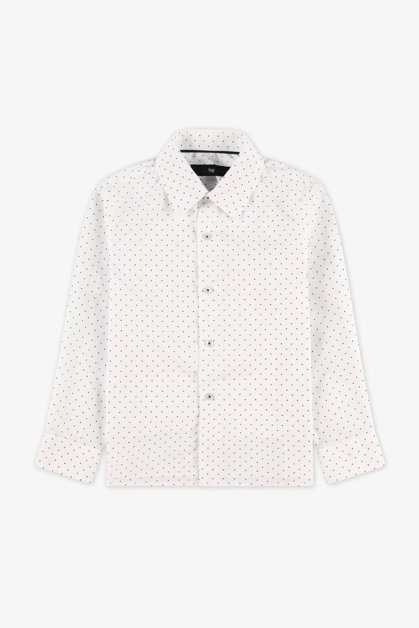 Chemise manches longues en microfibre - Enfant garçon && BLANC