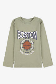 Chandail manches longues, 2/20$ - Enfant garçon && KAKI