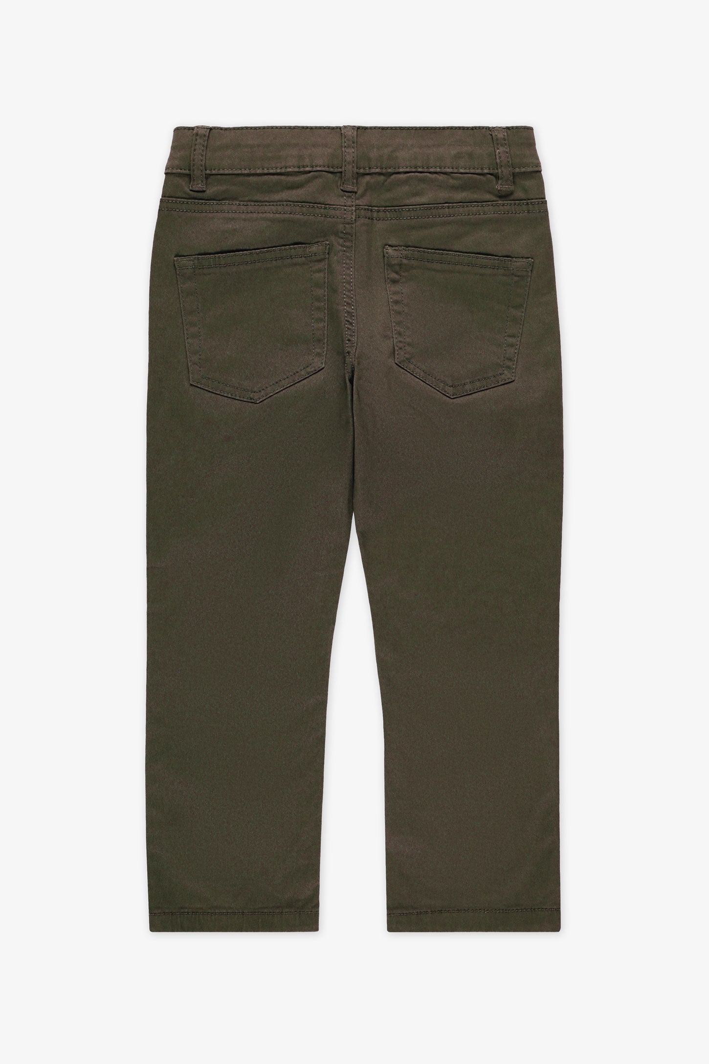 Pantalon en twill coupe droite, 2/40$ - Enfant garçon && VERT FONCE