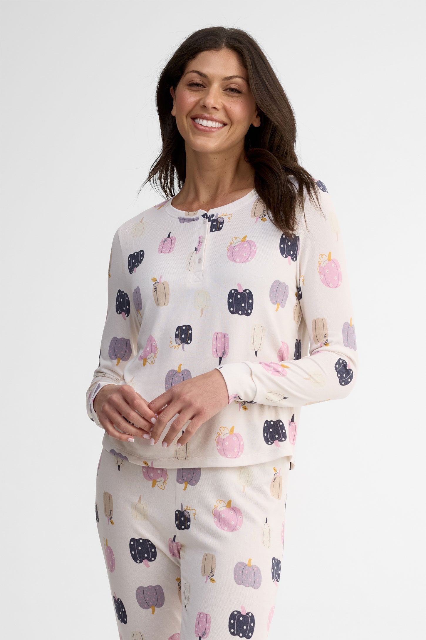 Pyjama 2 pièces - Femme && BLANC CASSÉ/MULTI