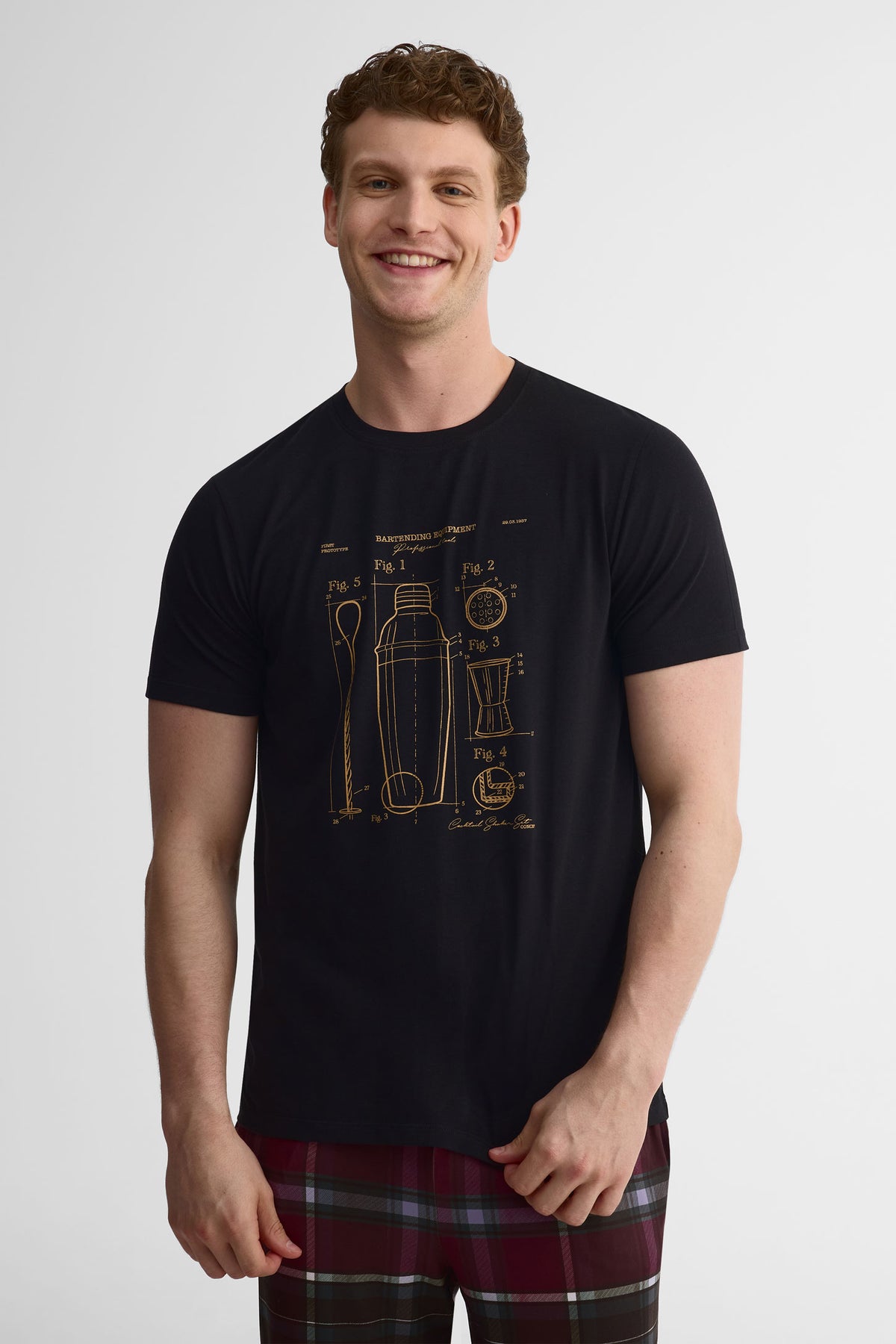 T-shirt pyjama en modal, 2/40$ - Homme && NOIR