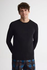 Chandail pyjama manches longues, 2/40$ - Homme && NOIR