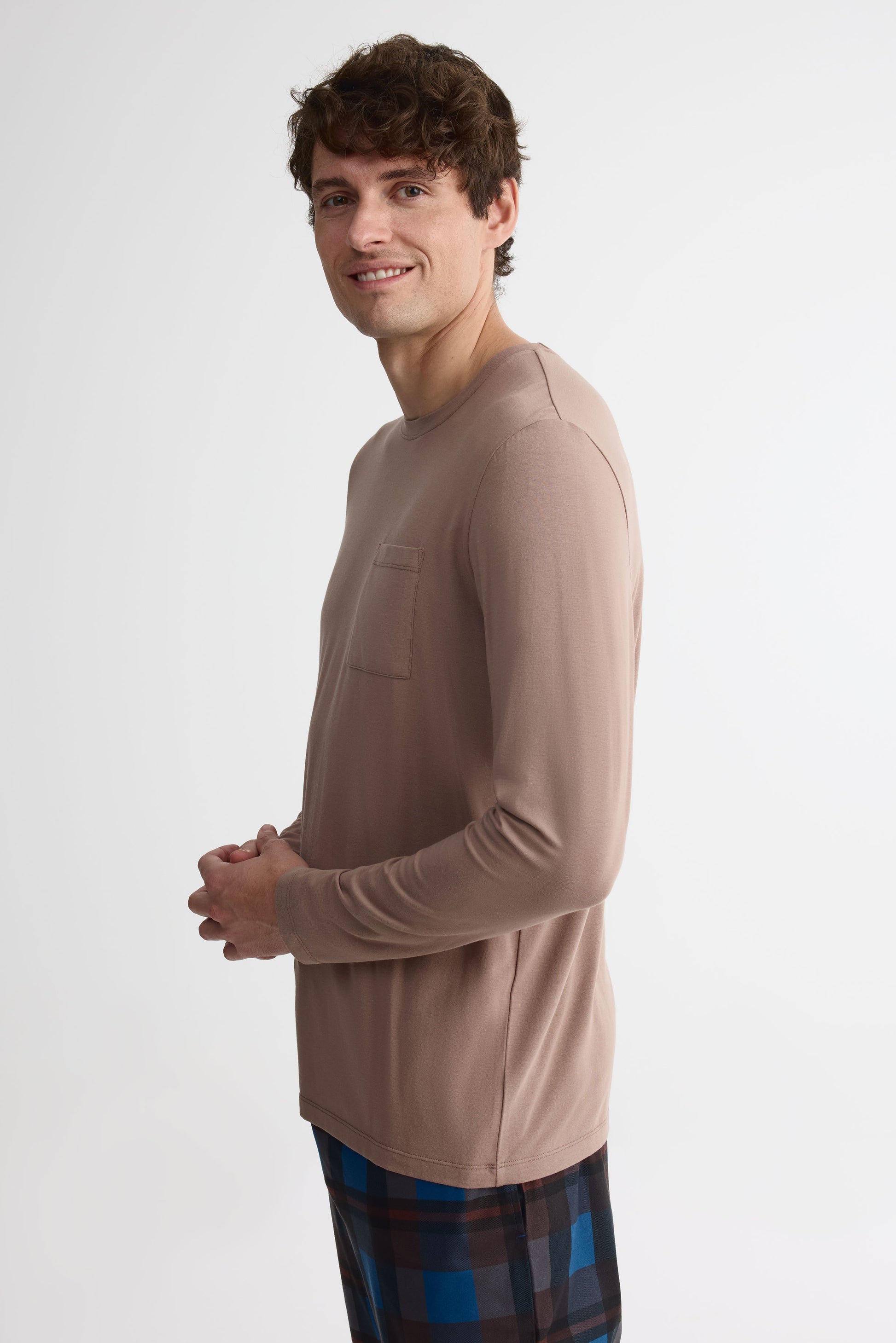 Chandail pyjama manches longues, 2/40$ - Homme && TAUPE