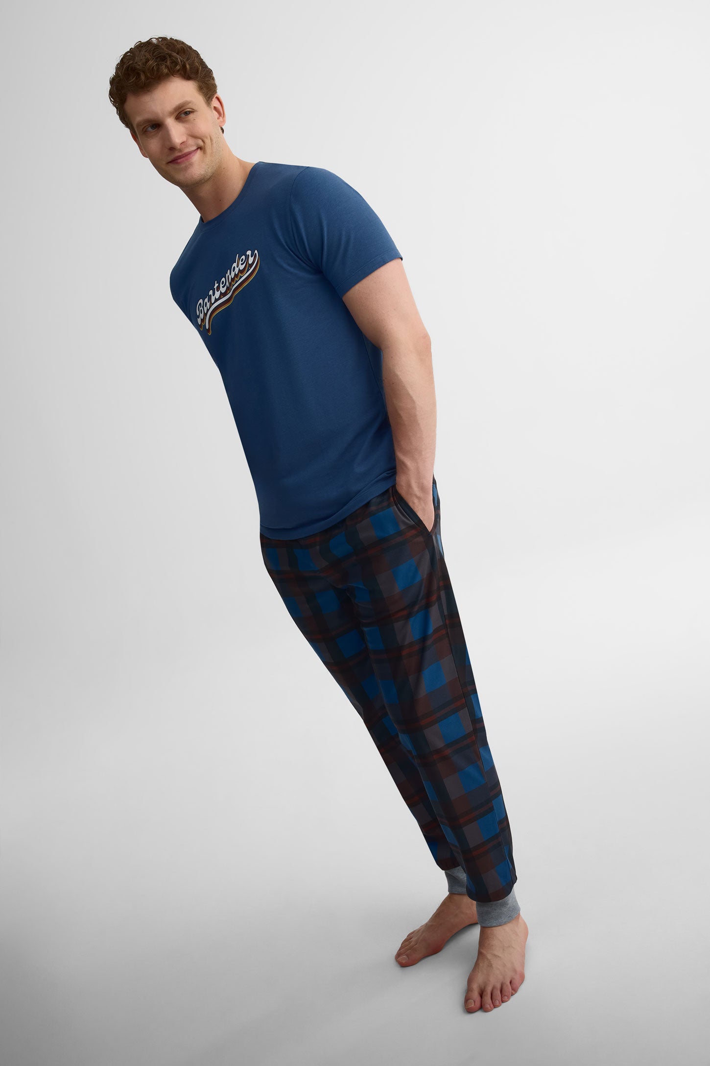 Pantalon jogger pyjama, 2/40$ - Homme && NOIR/MULTI