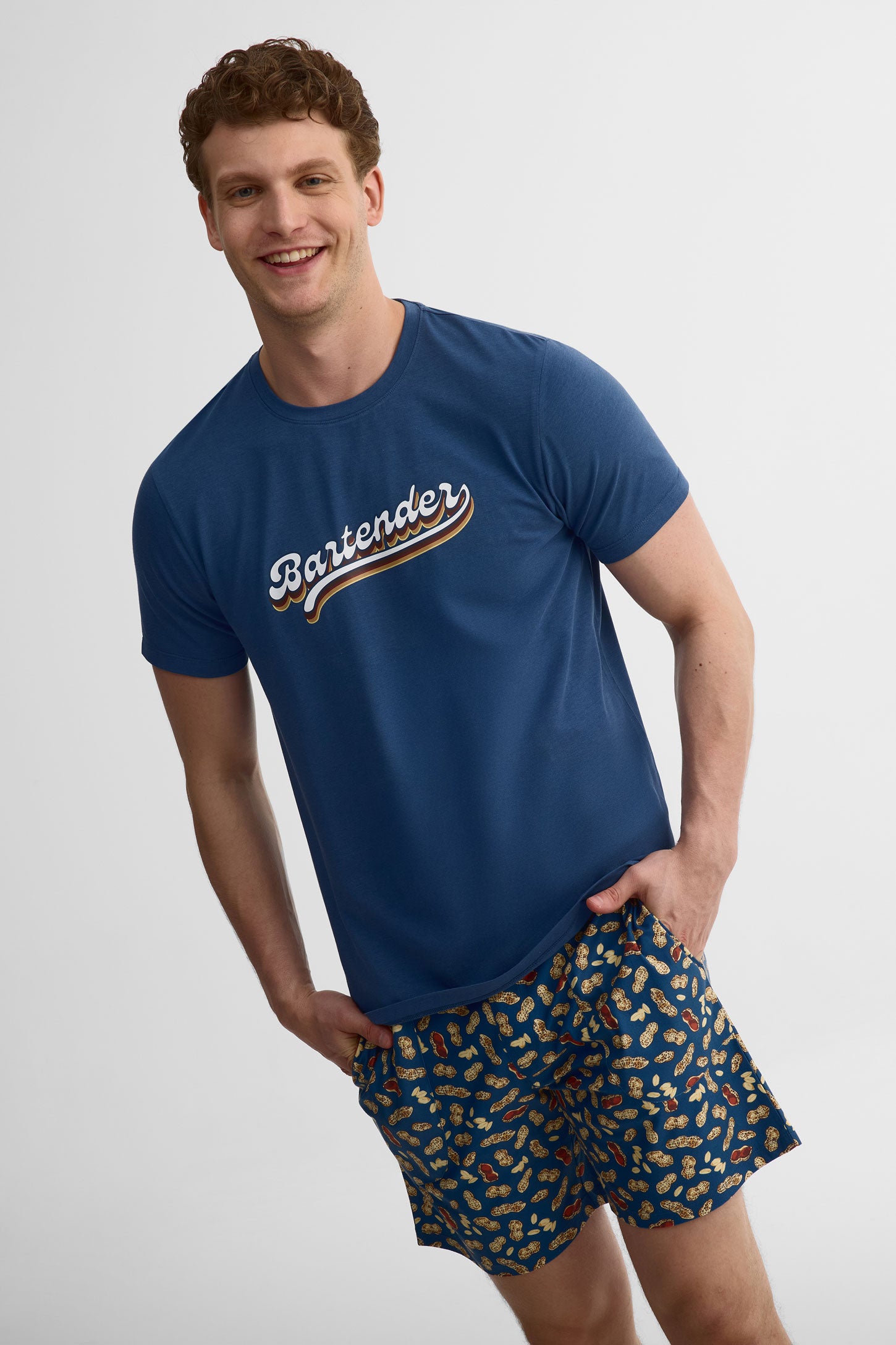 Short pyjama, 2/40$ - Homme && BLEU MULTI