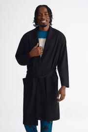 Robe de chambre à capuchon - Homme && NOIR