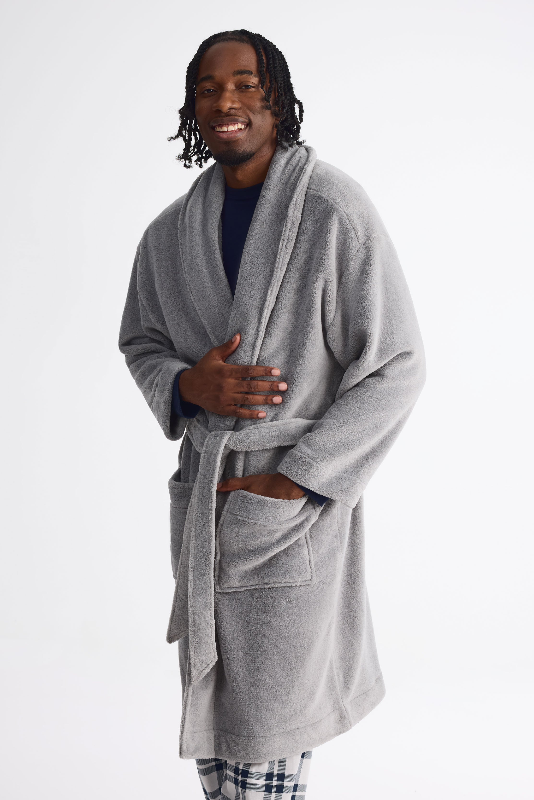 Robe de chambre boutonnée pilou Bleu Massana | Lingerie Sipp Robe de chambre boutonnée pilou Bleu Massana | Lingerie Sipp