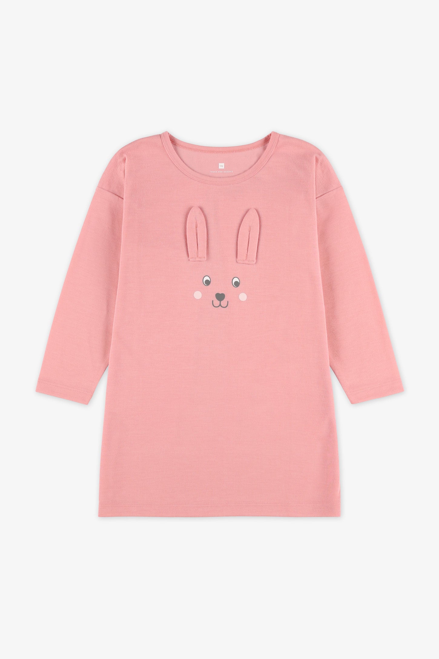 Robe de nuit manches longues - Enfant fille && ROSE