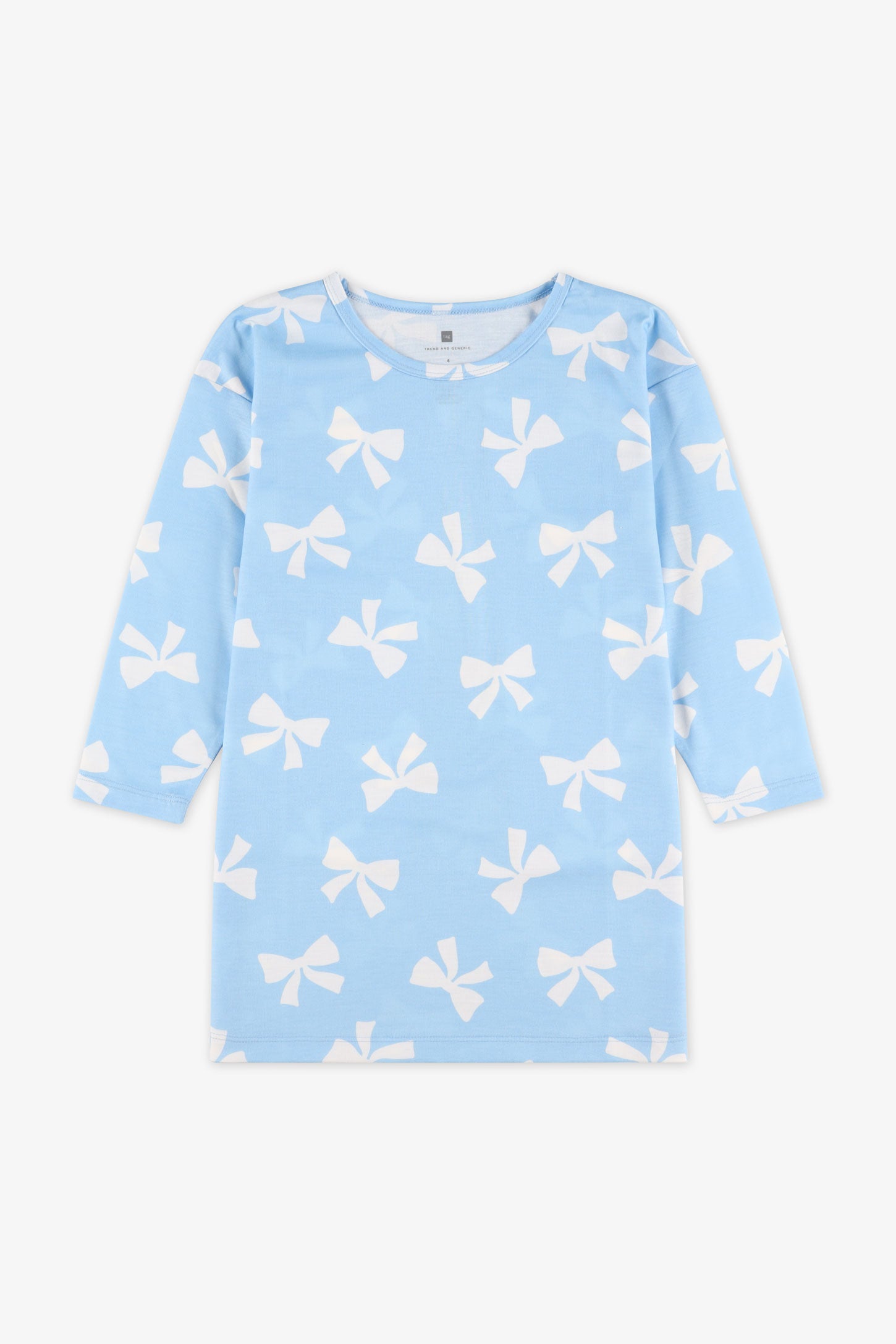 Robe de nuit manches longues - Enfant fille && BLEU MULTI