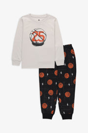 Pyjama 2 pièces graphique 2/35$ - Enfant garçon && GRIS