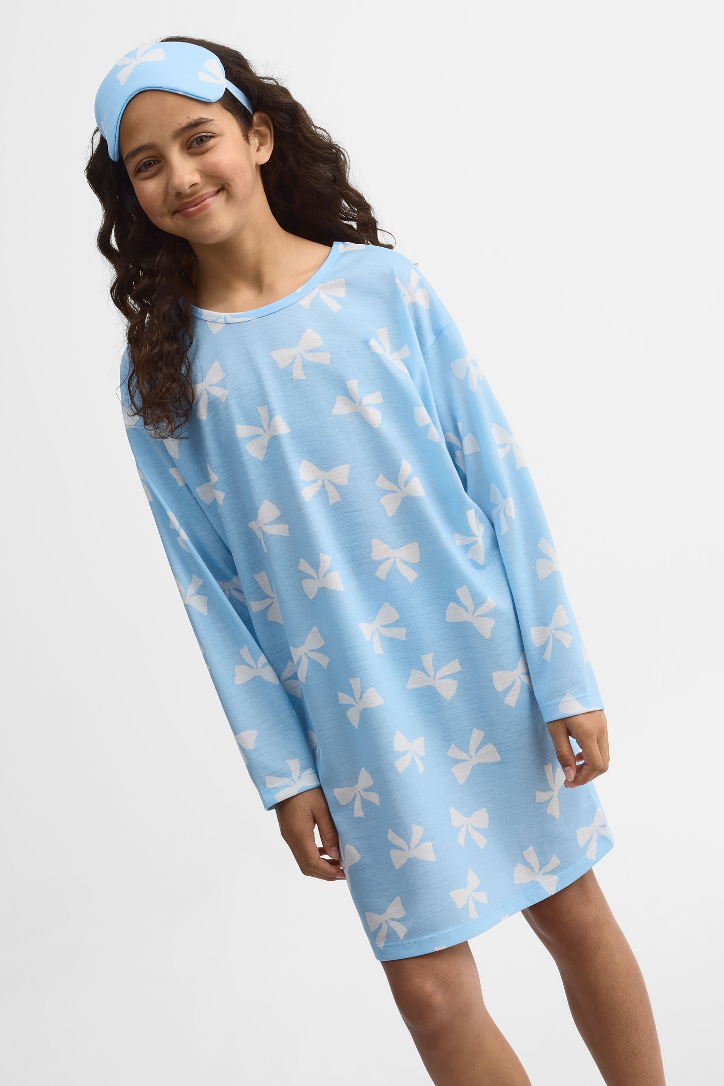 Jaquette M/longues avec masque de sommeil - Ado fille && BLEU MULTI