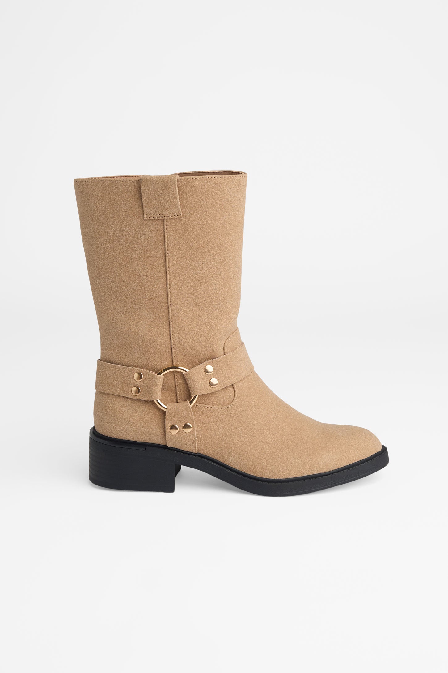 Bottes en faux suède doublées - Femme && NATUREL