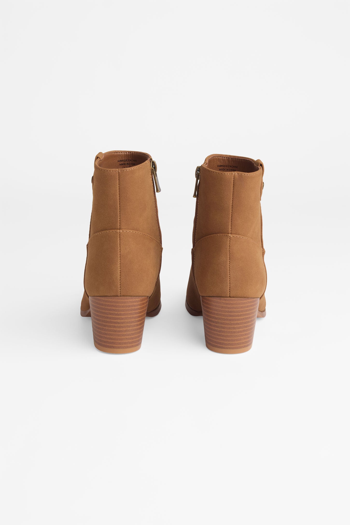 Bottes en faux suède - Femme && BRONZÉ