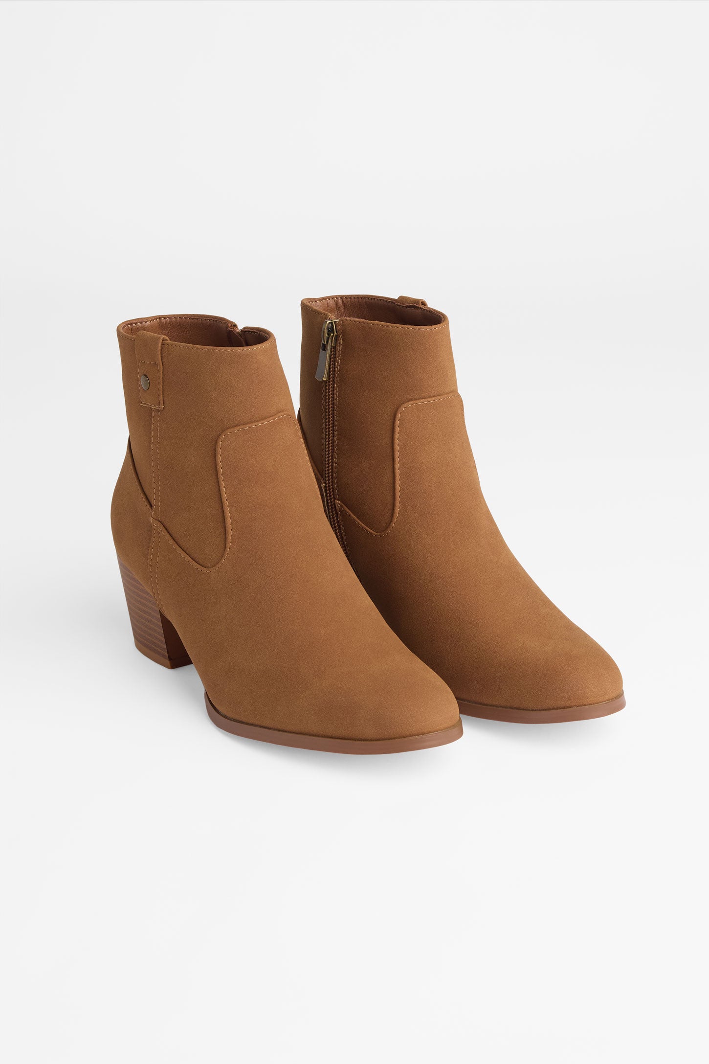 Bottes en faux suède - Femme && BRONZÉ