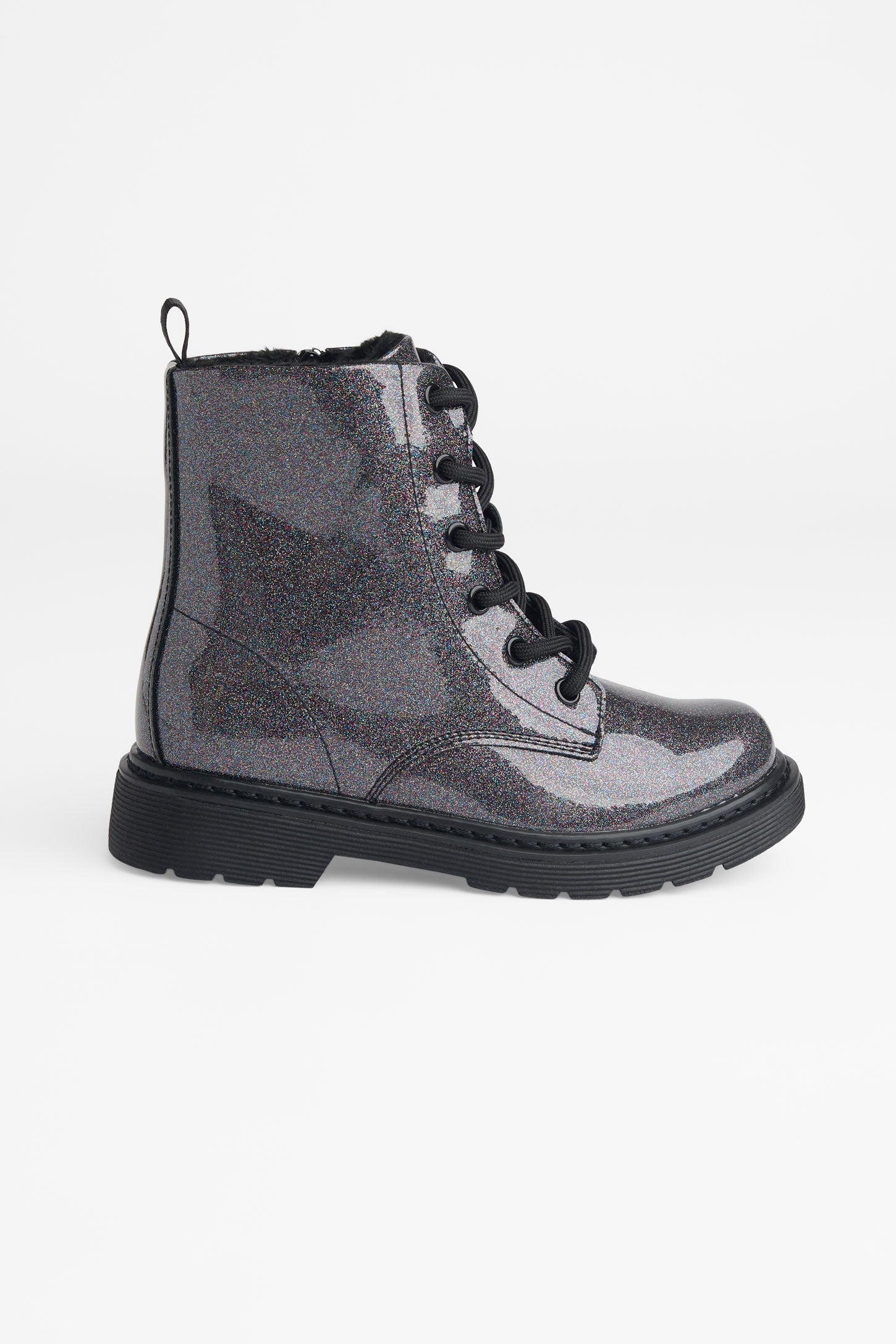 Bottilons à paillettes avec fermeture éclair - Enfant fille && NOIR