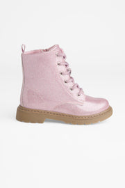 Bottilons à paillettes avec fermeture éclair - Enfant fille && ROSE