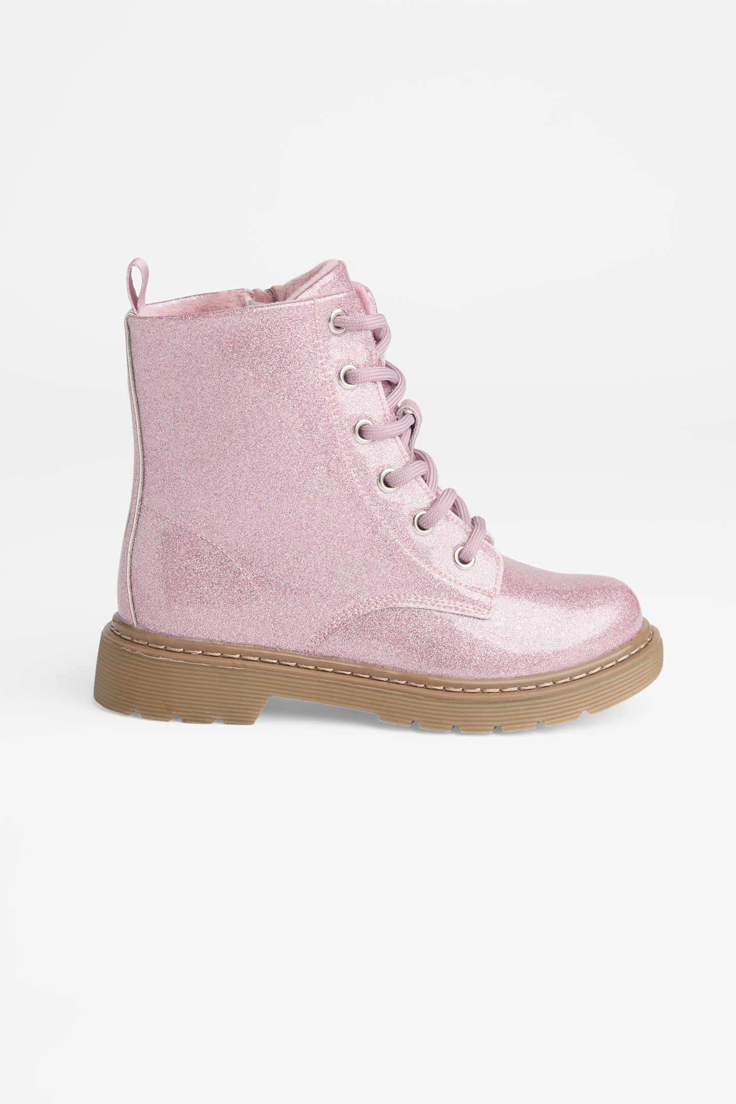 Bottilons à paillettes avec fermeture éclair - Enfant fille && ROSE