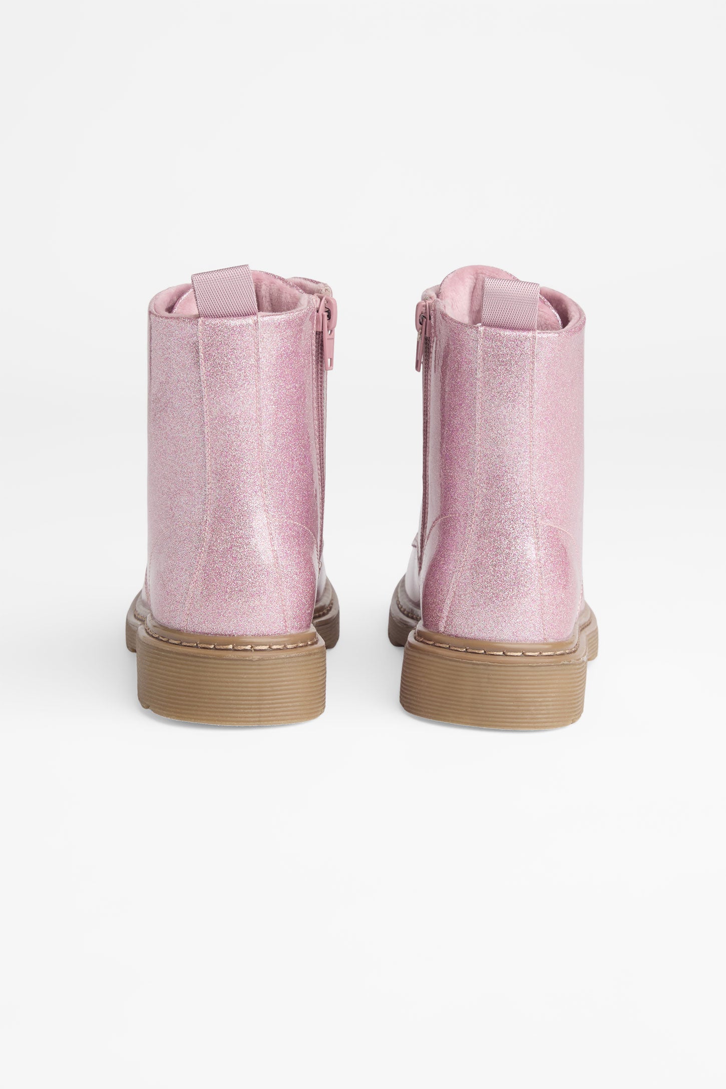 Bottilons à paillettes avec fermeture éclair - Enfant fille && ROSE
