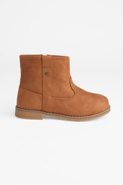 Bottillons style western en faux suède - Enfant fille && BRONZÉ