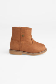 Bottillons style western en faux suède - Bébé fille && BRONZÉ