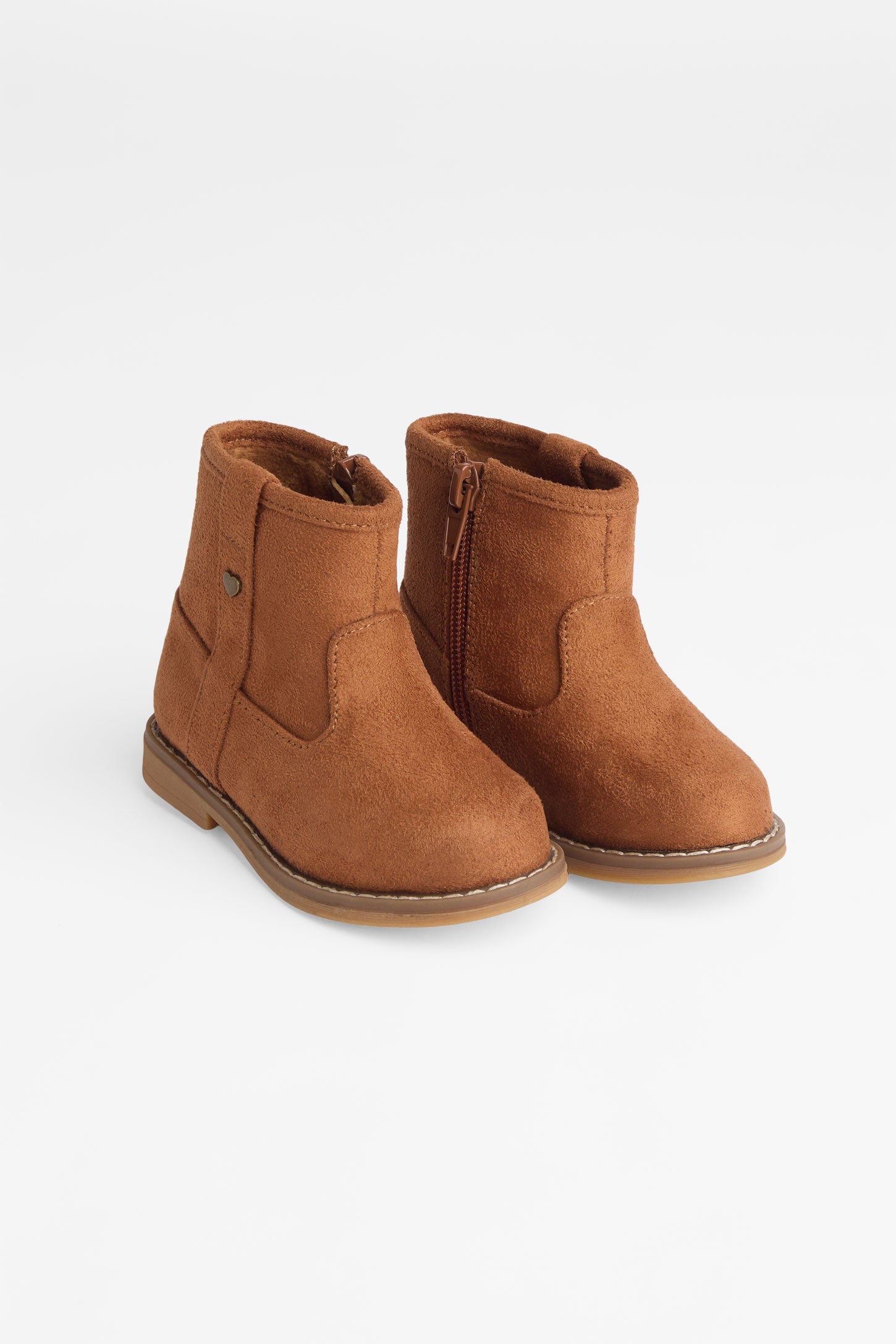 Bottillons style western en faux suède - Bébé fille && BRONZÉ