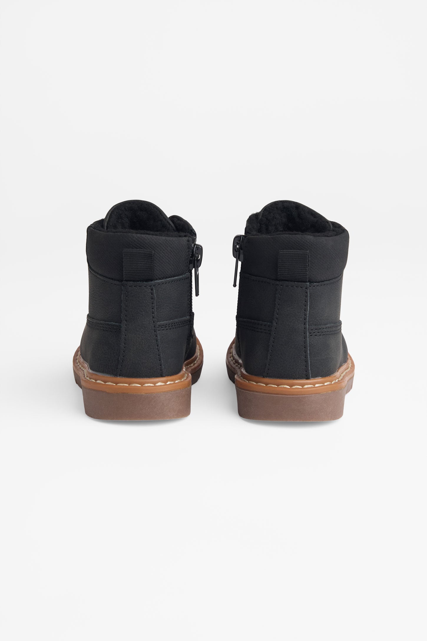 Bottillons en nubuck avec doublure sherpa - Bébé garçon && NOIR
