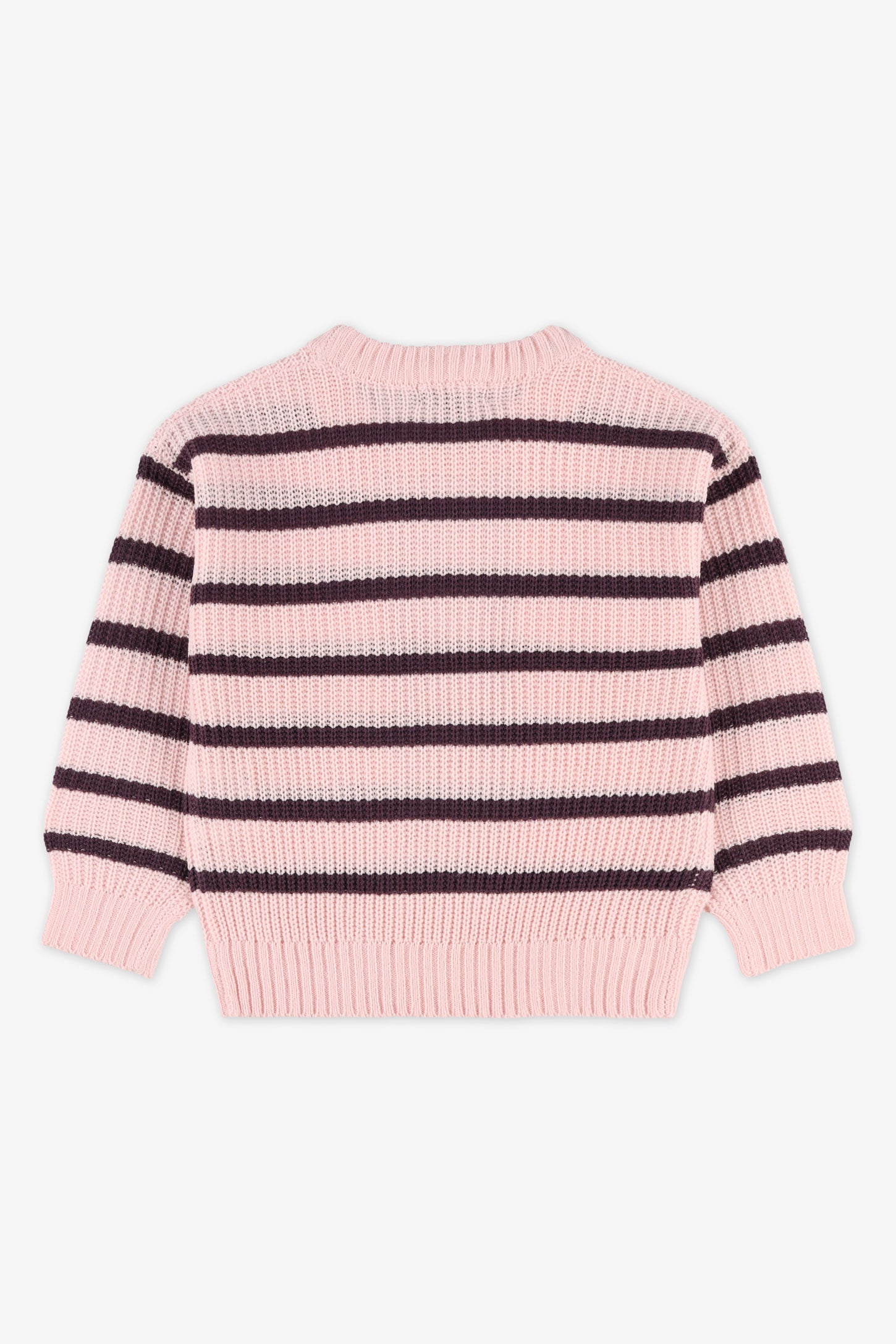 Chandail tricot à rayures – Enfant fille && ROSE MULTI