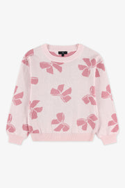Chandail tricot à manches longues – Enfant fille && ROSE MULTI