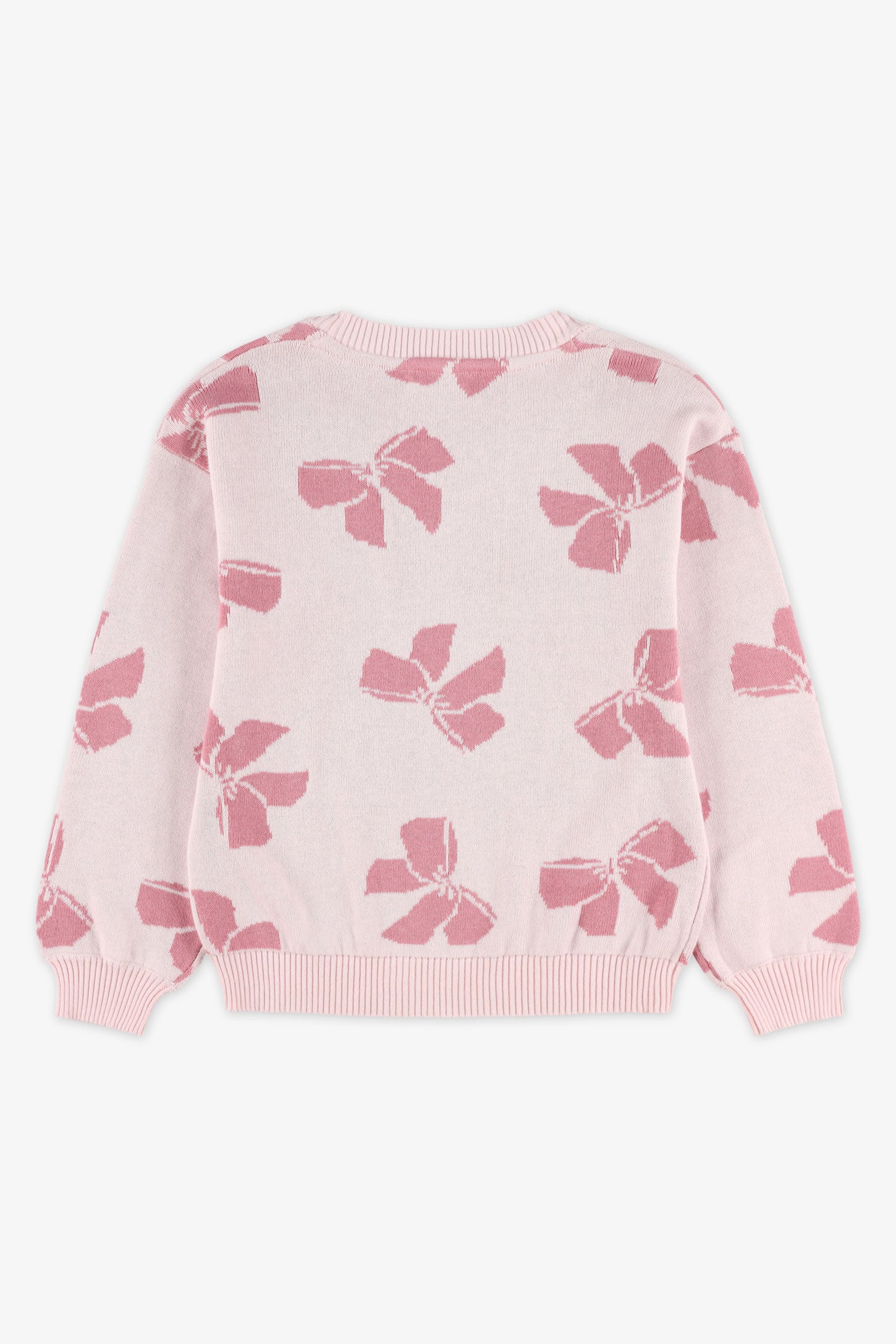 Chandail tricot à manches longues – Enfant fille && ROSE MULTI