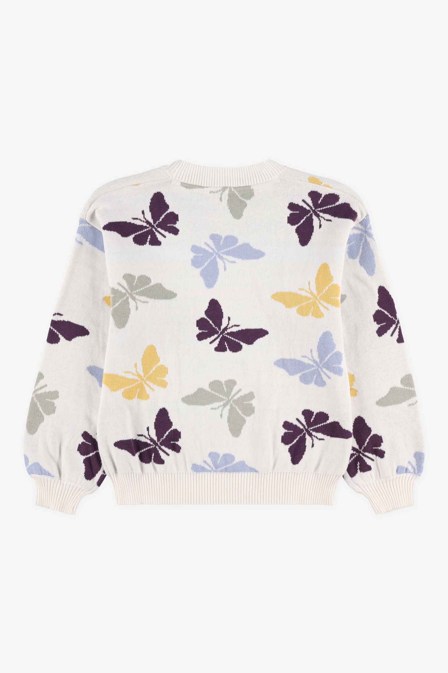 Chandail tricot à manches longues – Enfant fille && BLANC CASSÉ/MULTI