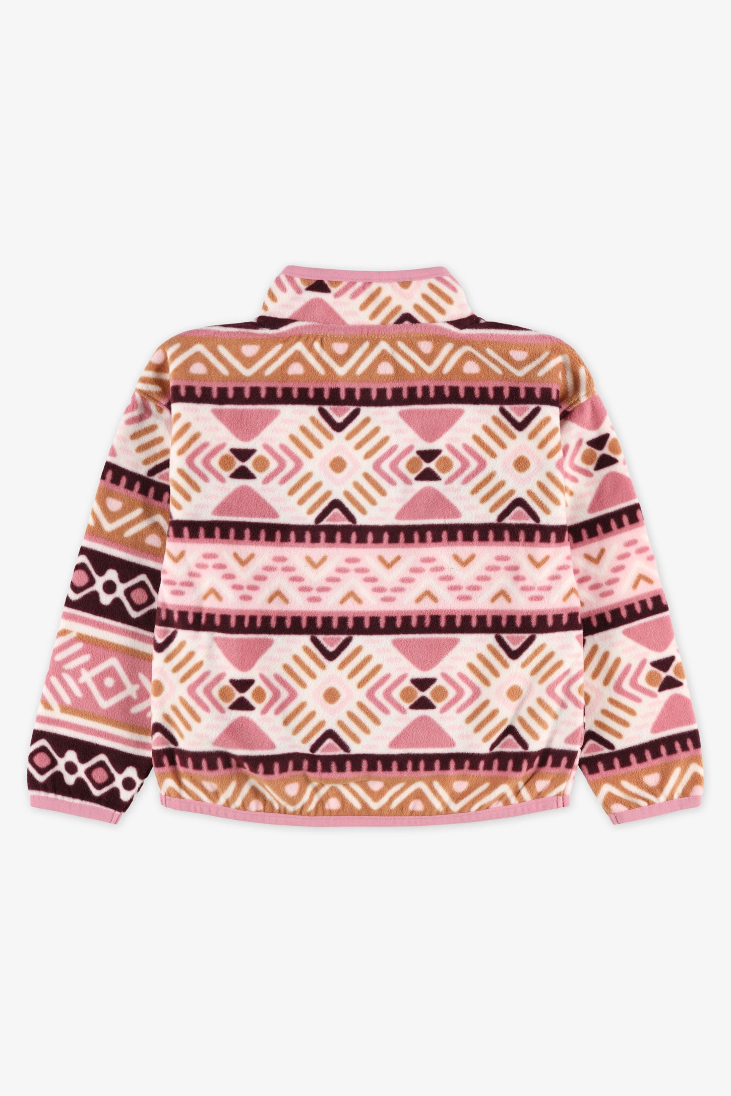 Chandail ouaté imprimé à col montant - Enfant fille && ROSE MULTI