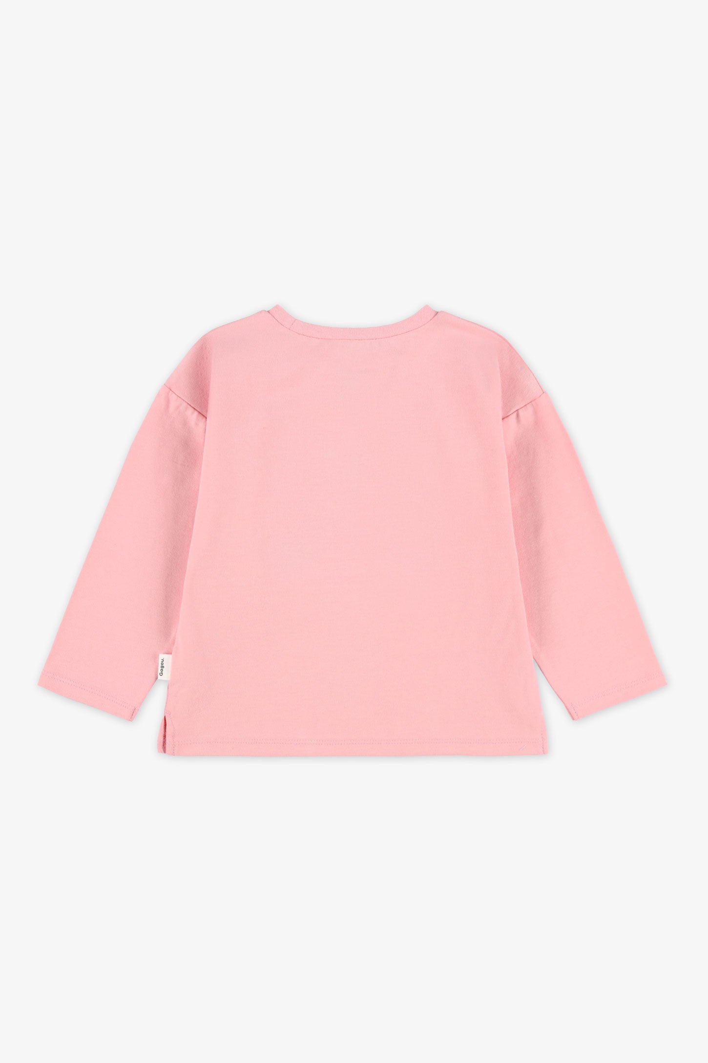 Chandail col manches longues coton - Bébé fille && ROSE PALE