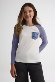 Chandail léger raglan – Ado fille && GRIS