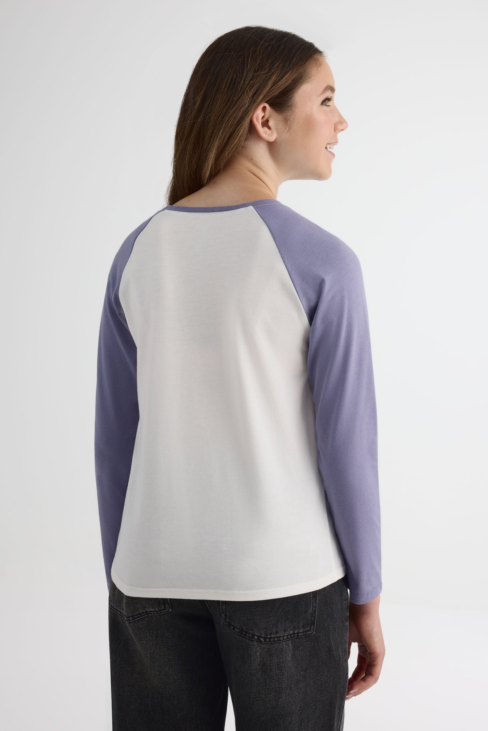 Chandail léger raglan – Ado fille && GRIS
