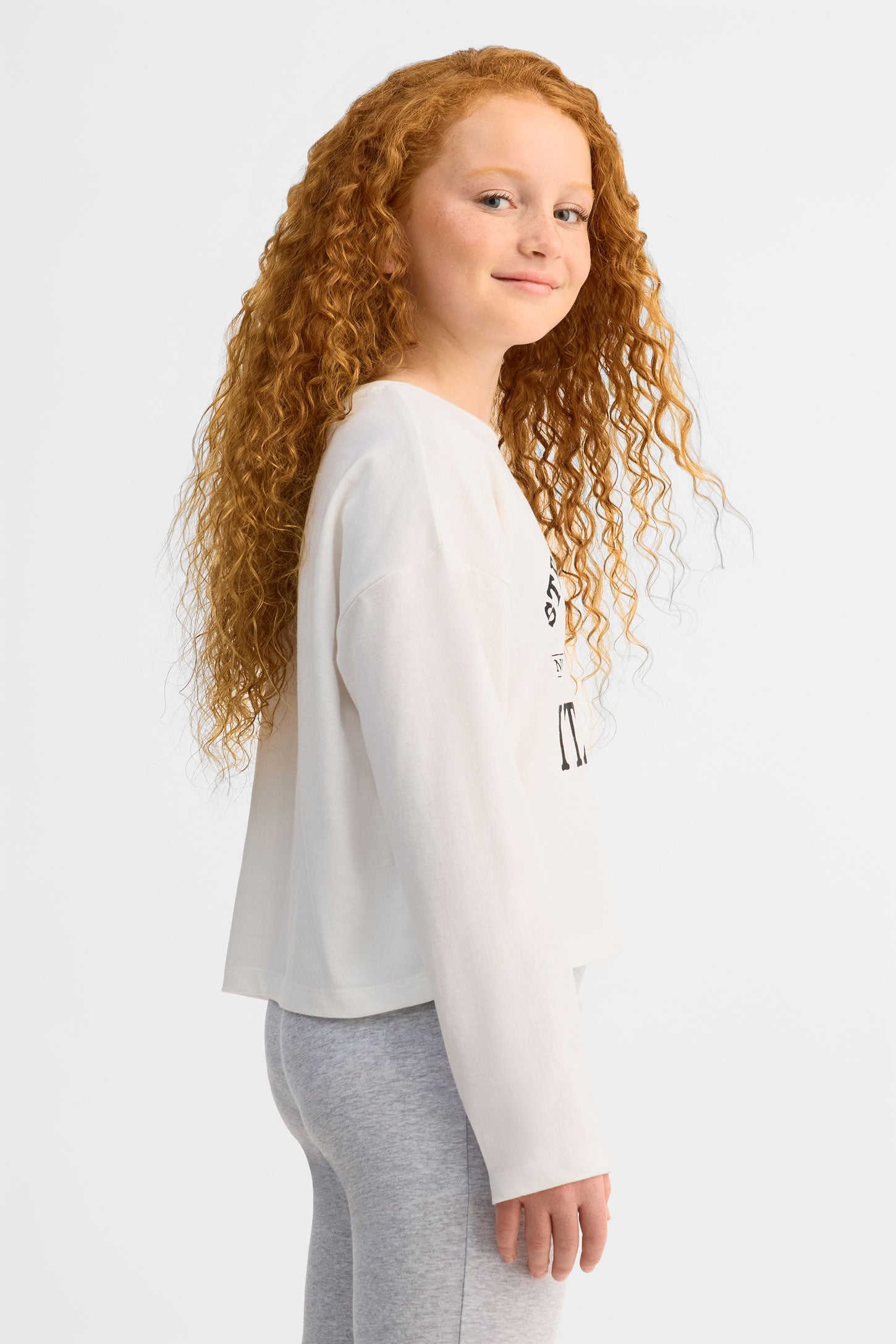 Chandail avec graphique - Ado fille && BLANC CASSÉ