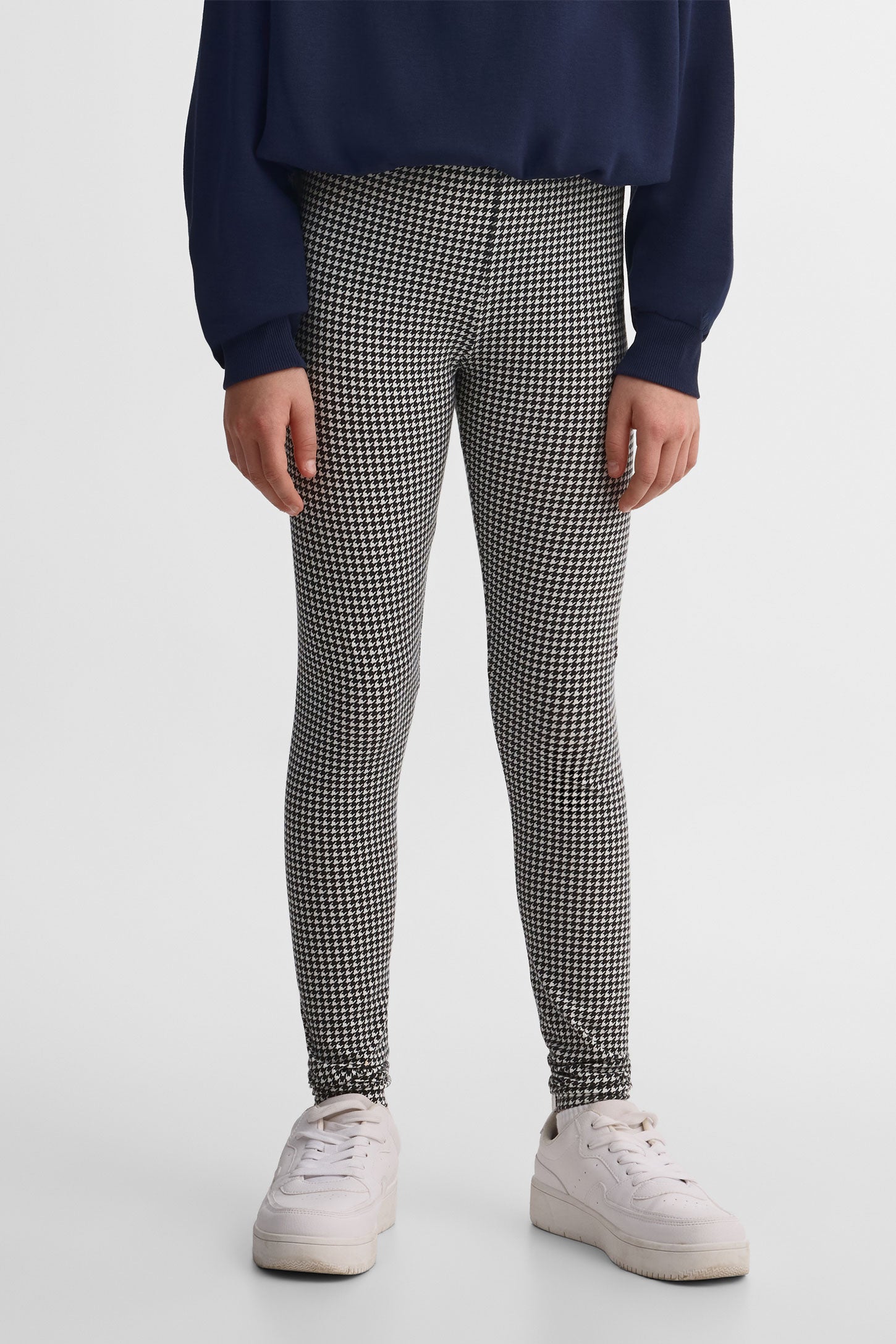 Legging élastique à carreaux 2/25$ - Ado fille && BLANC CASSÉ/MULTI