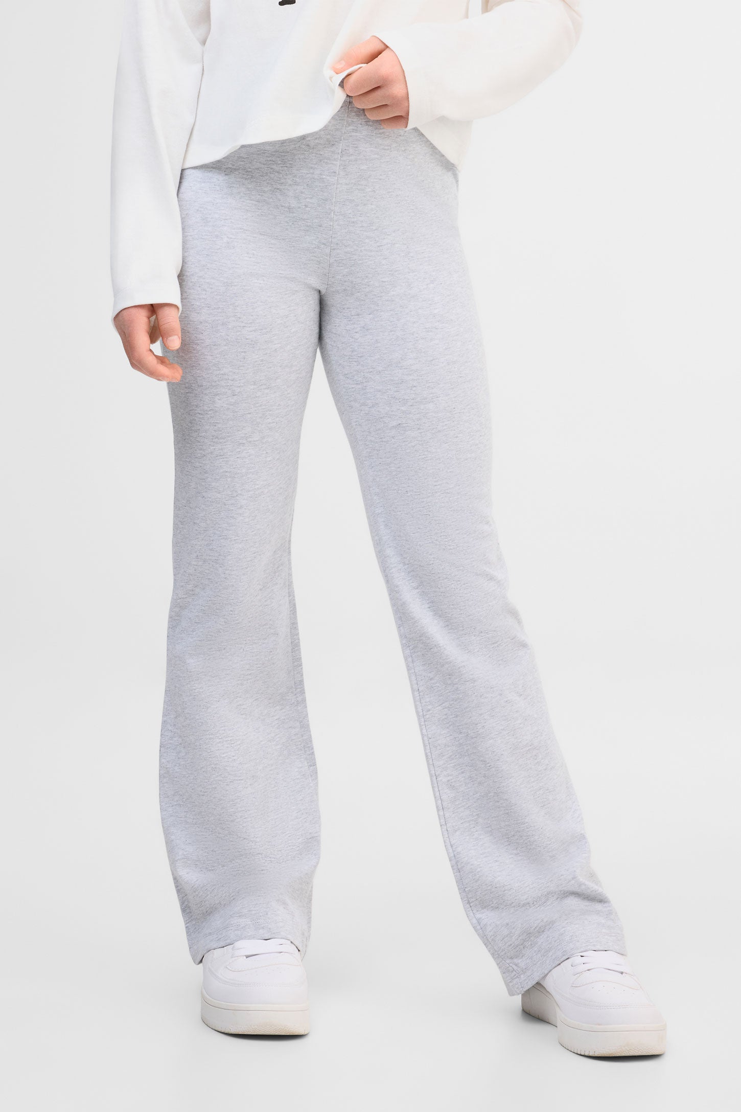 Legging jambe évasée uni 2/25$- Ado fille && GRIS MIXTE