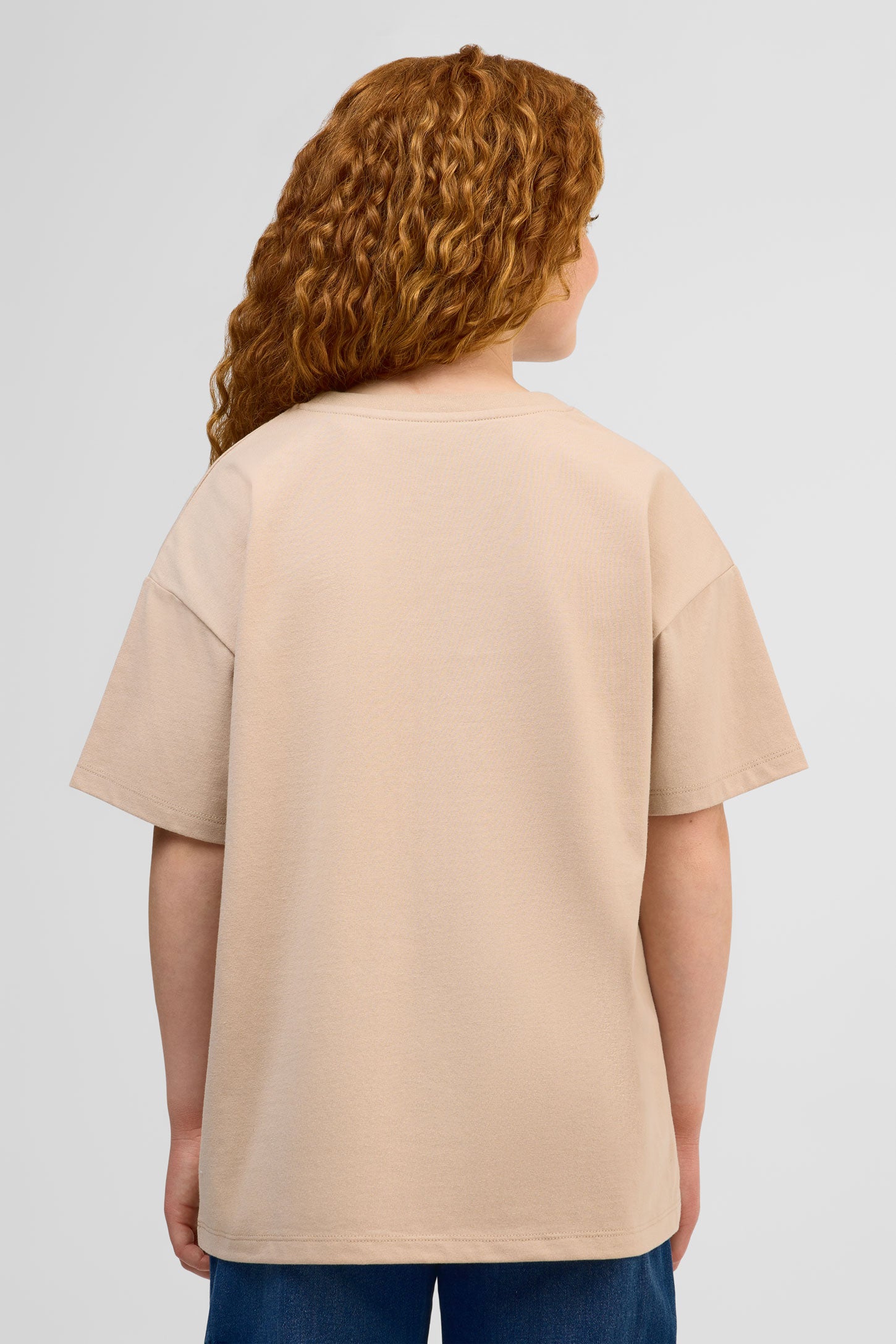 T-shirt graphique uni manches courtes, 2/25$ - Ado fille && BEIGE