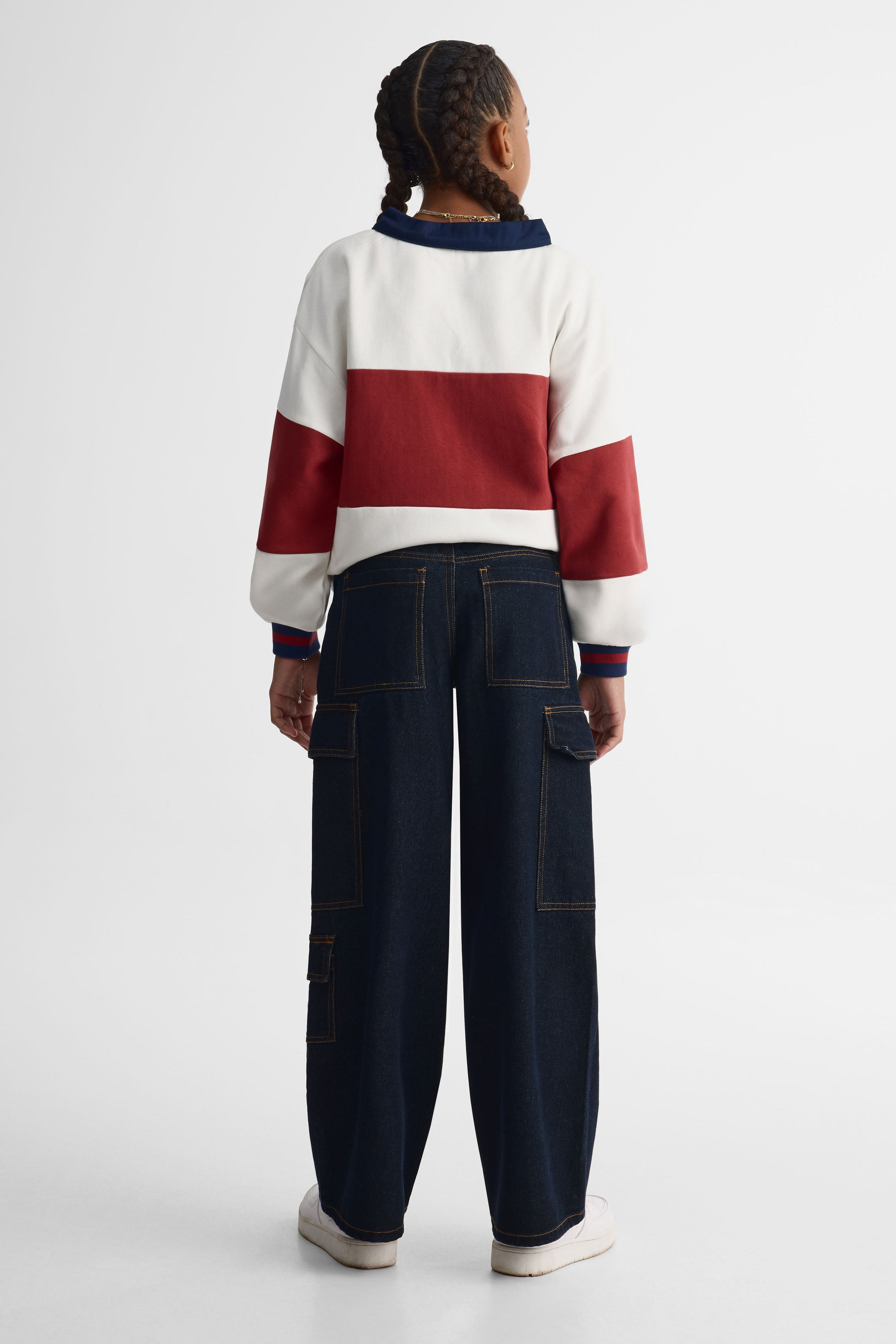 Jeans cargo - Ado fille && DENIM FONCE